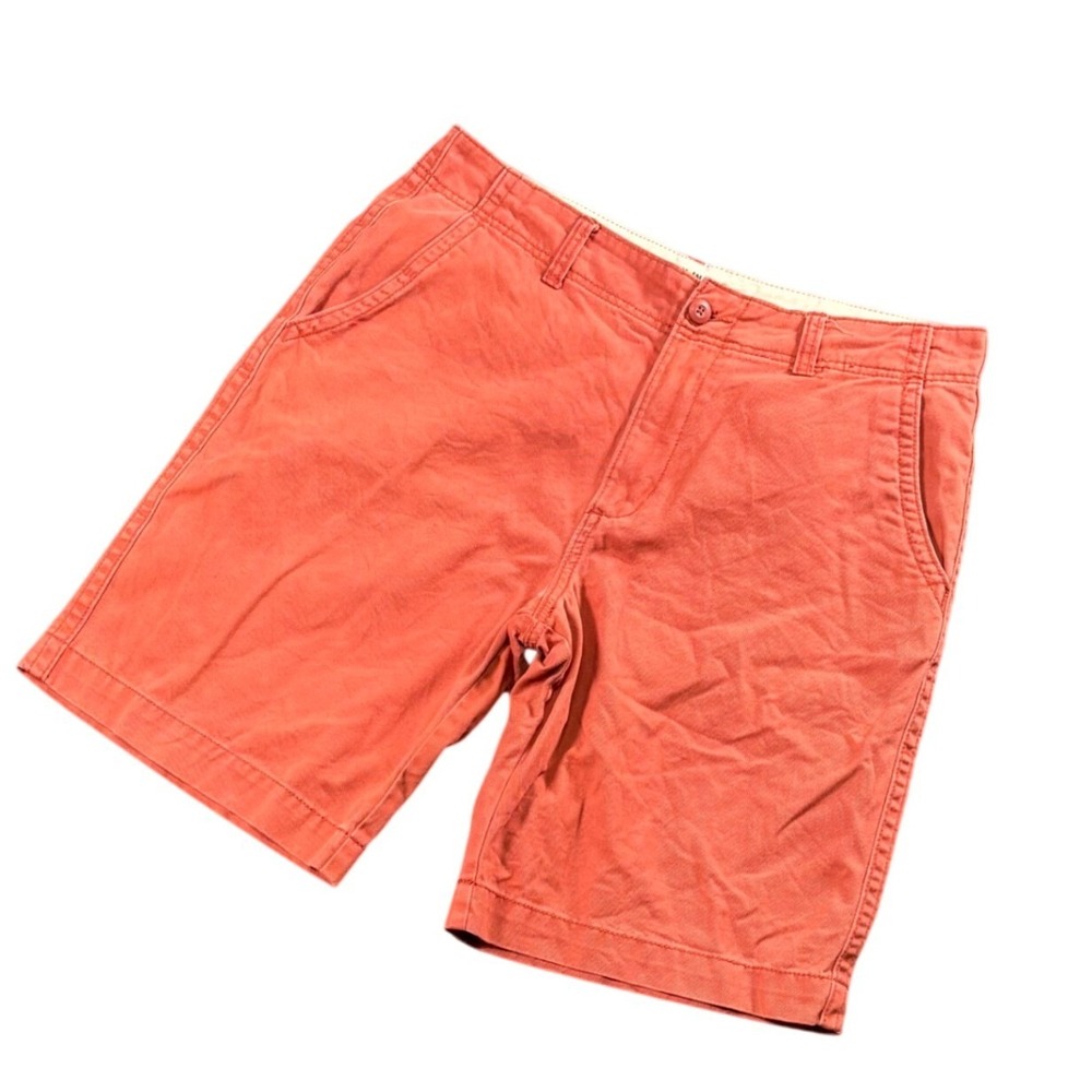 Old Navy Broken‎ In Khaki Shorts Mens 34 Coral Red Cotton Casual